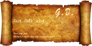 Gut Dávid névjegykártya